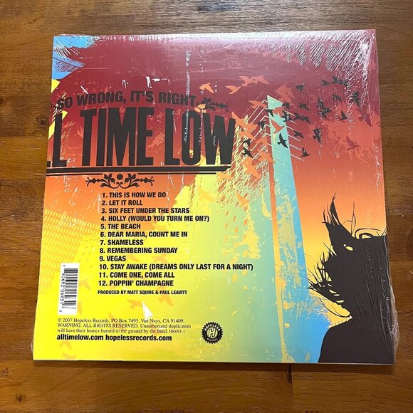 NWT All Time Low 'So Wrong, It's Right' Vinyl - Limited Edition Gold, Sealed - Picture 3 of 3
